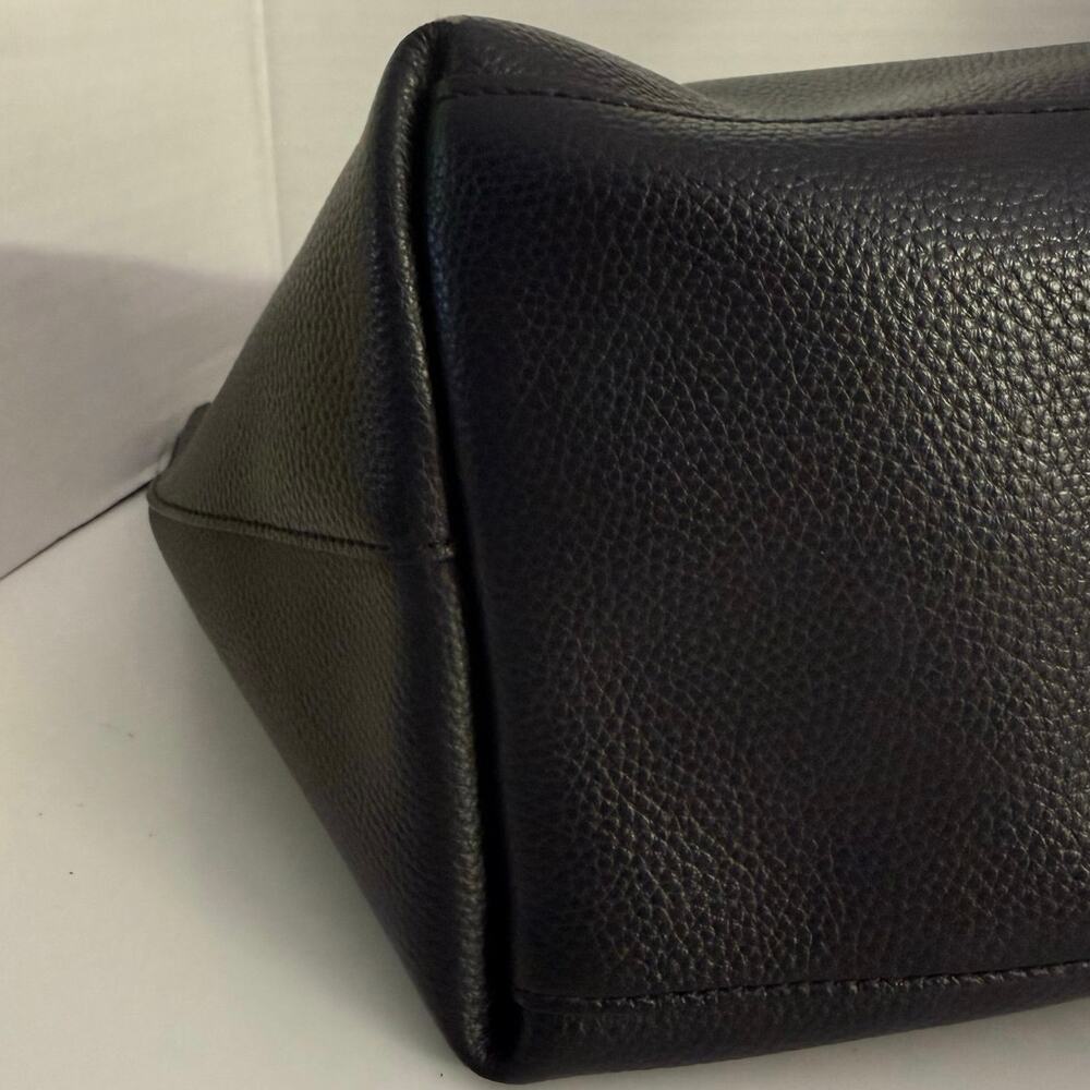 Coach Town tote bag pebbled leather extra large purse black - Picture 12 of 15